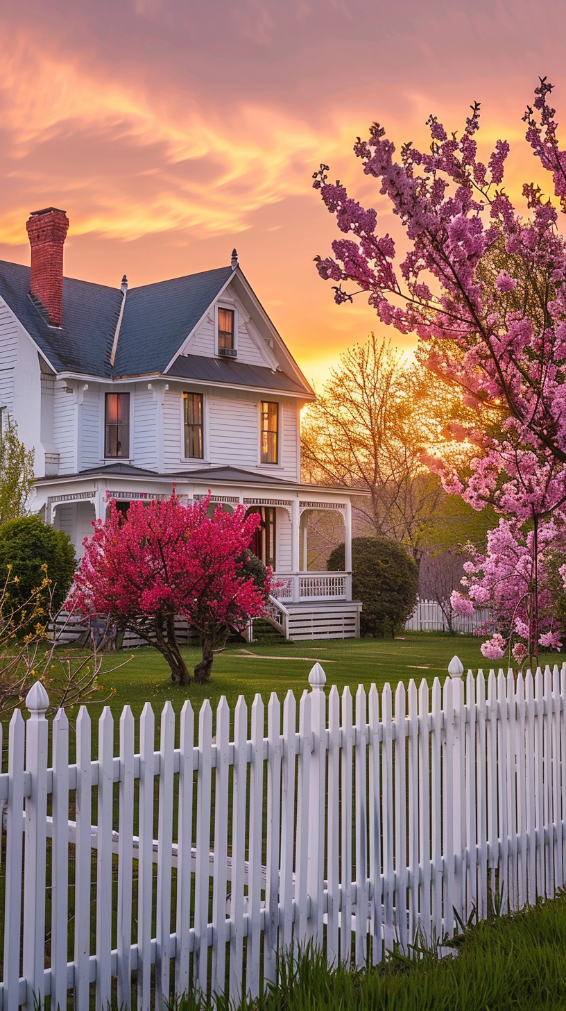 Spring Time House Color Free Springtime Home Sunset Image - Sunset, Spring, House | Download at ...