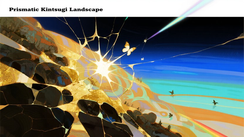 Free Prismatic Kintsugi Landscape Image - Kintsugi, Gold, Landscape ...