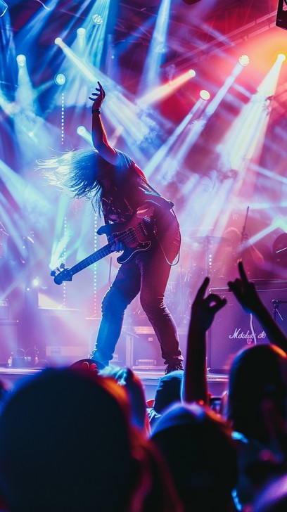 Free Rockstar Energized Performance Image - Guitarist, Concert, Lights ...