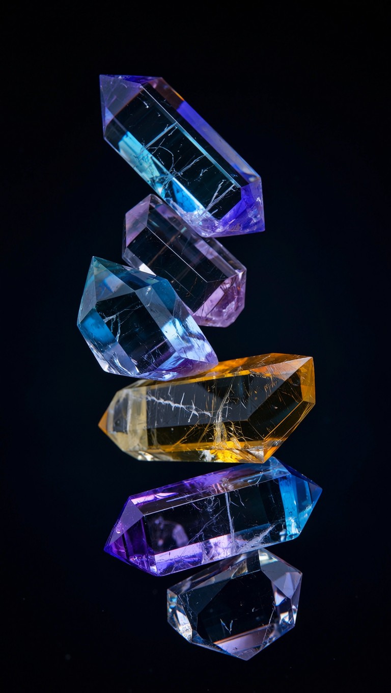Stack Formed Crystals Free Luminous Crystal Stack Image - Crystal, Amethyst, Aquamarine ...