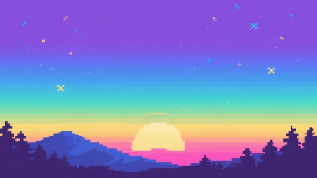 Free Pixel Sunset Gradient Image - Pixel, Sunset, Gradient | Download ...