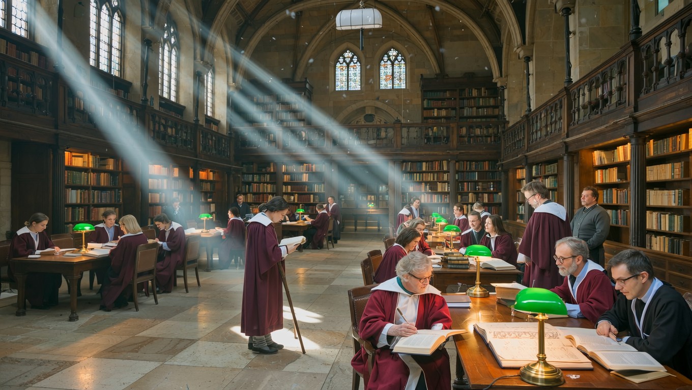 Free Academic Reading Room Image - Library, Medieval, Scholars ...