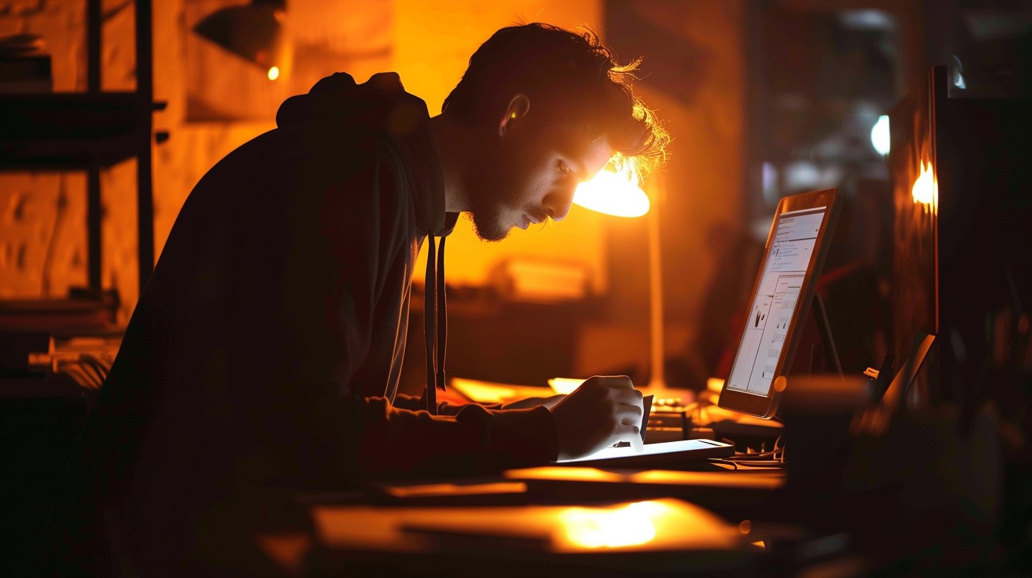 Free Focused night work Image - Work, Night, Computer | Download at ...