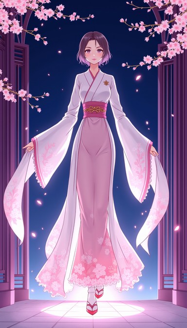 Free Cherry Blossom Elegance Image - Anime, Kimono, Sakura | Download ...