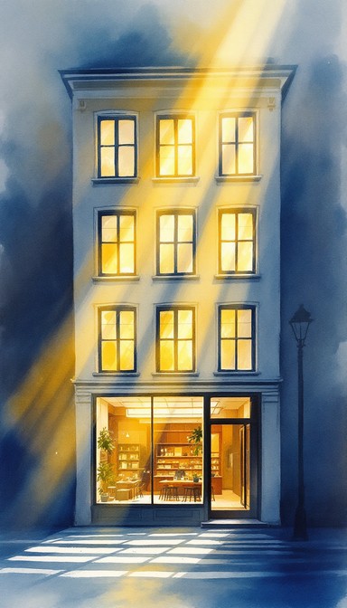 Store Local Sunshine Free Sunlit City Store Image - Watercolor, Sunbeams, Storefront ...