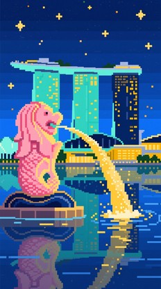 Free Singapore Pixel Paradise Image - Pixel, Art, Singapore | Download ...