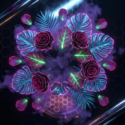 Free Neon Botanical Fusion Image - Neon, Cyberpunk, Flowers | Download ...