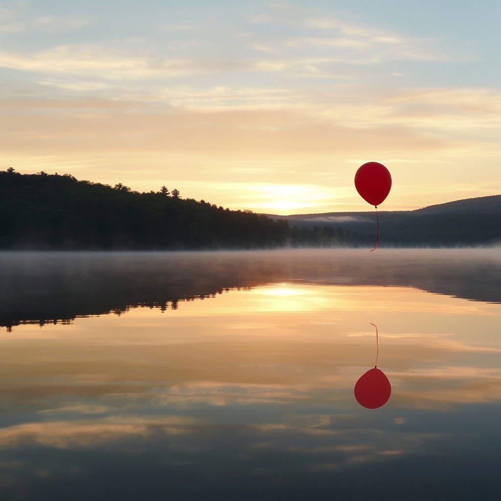 Free Balloon Over Water Image - Balloon, Reflection, Sunrise | Download ...