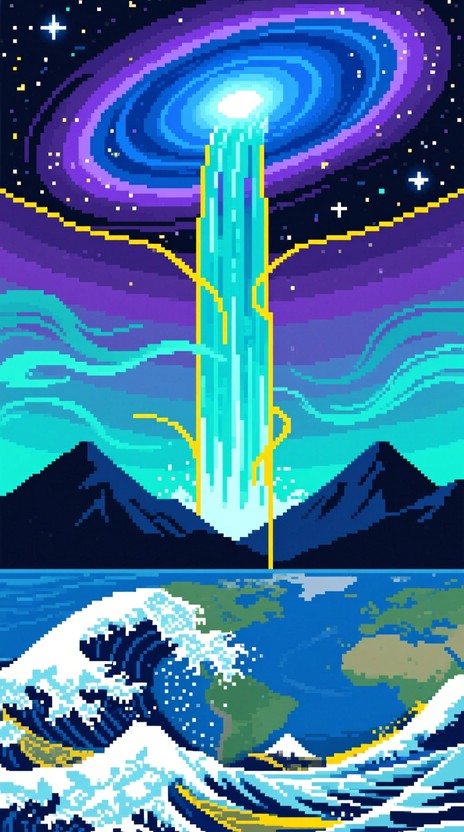 Free Cosmic Cascade Pixels Image - Galaxy, Cosmic, Pixels | Download at ...