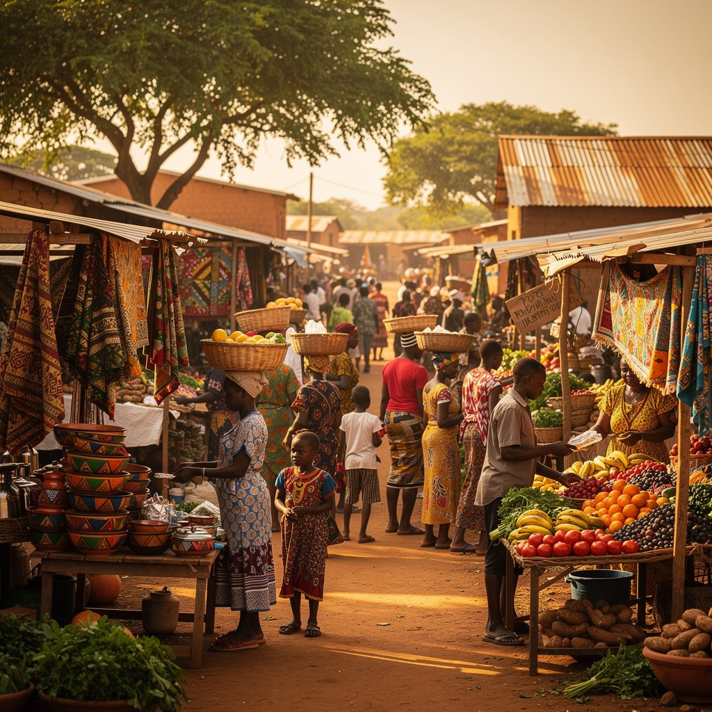 Free Vibrant Village Market Image - Market, African, Village | Download ...