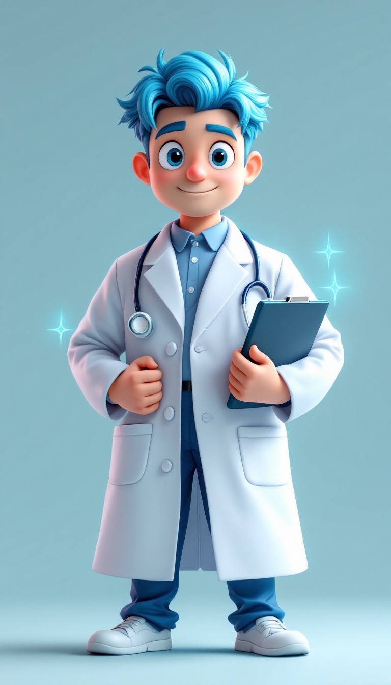 Doctor Animation Blue Free Healing Blue Doctor Image - Doctor, Anime, 3d | Download at StockCake