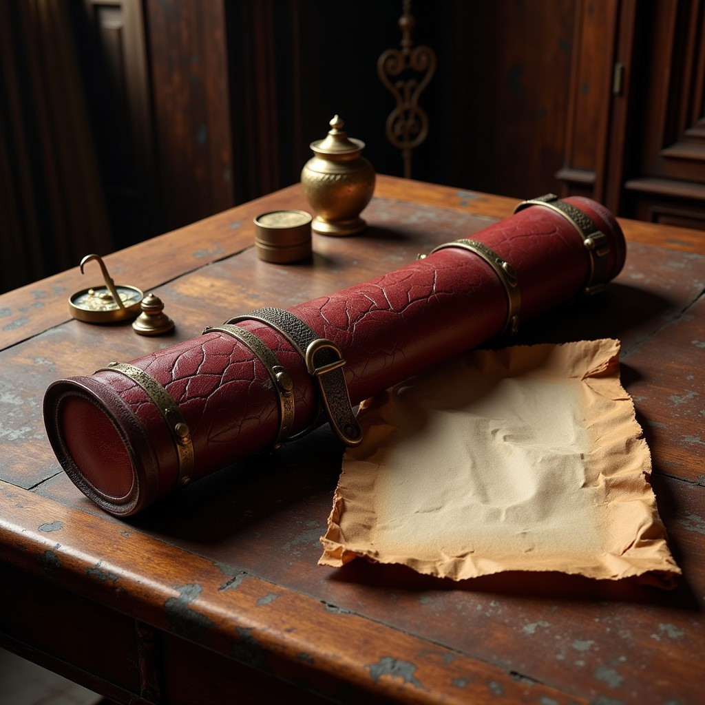 Medieval Case File Free Medieval Document Case Image - Scroll, Leather, Burgundy ...