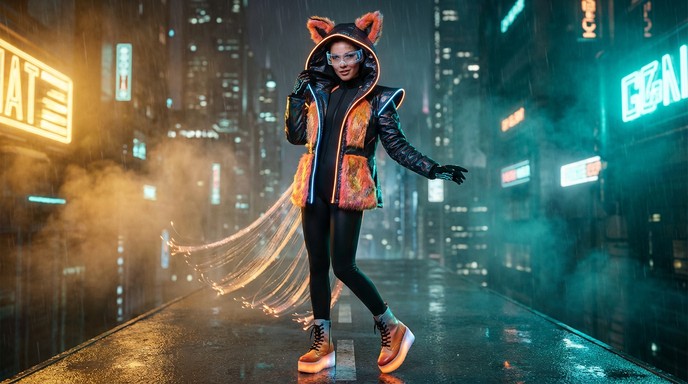 Free Cyber Fox Fashion Image - Cyberpunk, Fashion, Futuristic ...