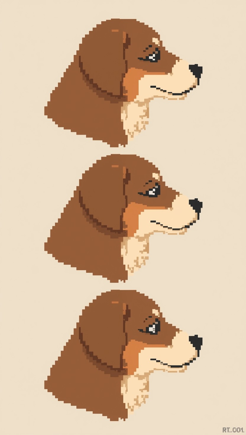 Free Pixel Dog Emotions Image - Pixel, Dog, Retro | Download at StockCake