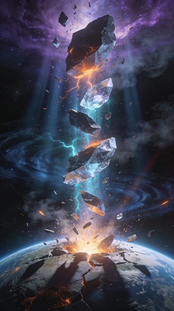 Crystals Exploding Free Planetary Crystalline Fracture Image - Planet, Explosion, Space ...
