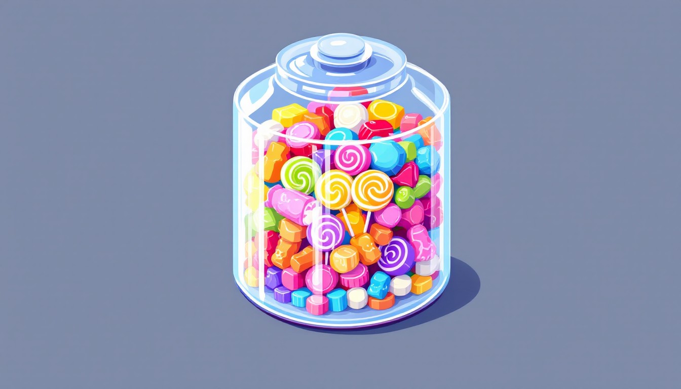 Free Pixel Candy Paradise Image - Candy, Jar, Sweets | Download at ...