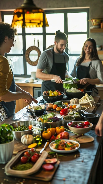 Free Cooking Together Joyfully Image - Cooking, Friends, Kitchen ...