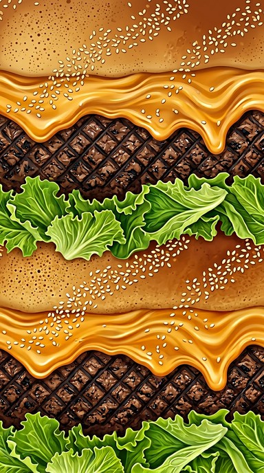 Free Gourmet Burger Art Image - Abstract, Burger, Pattern | Download at ...