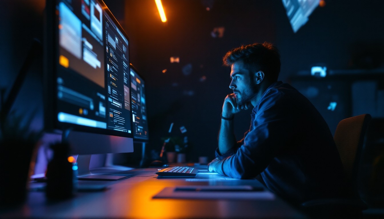 Free Designer After Dark Image - Workspace, Technology, Screens ...