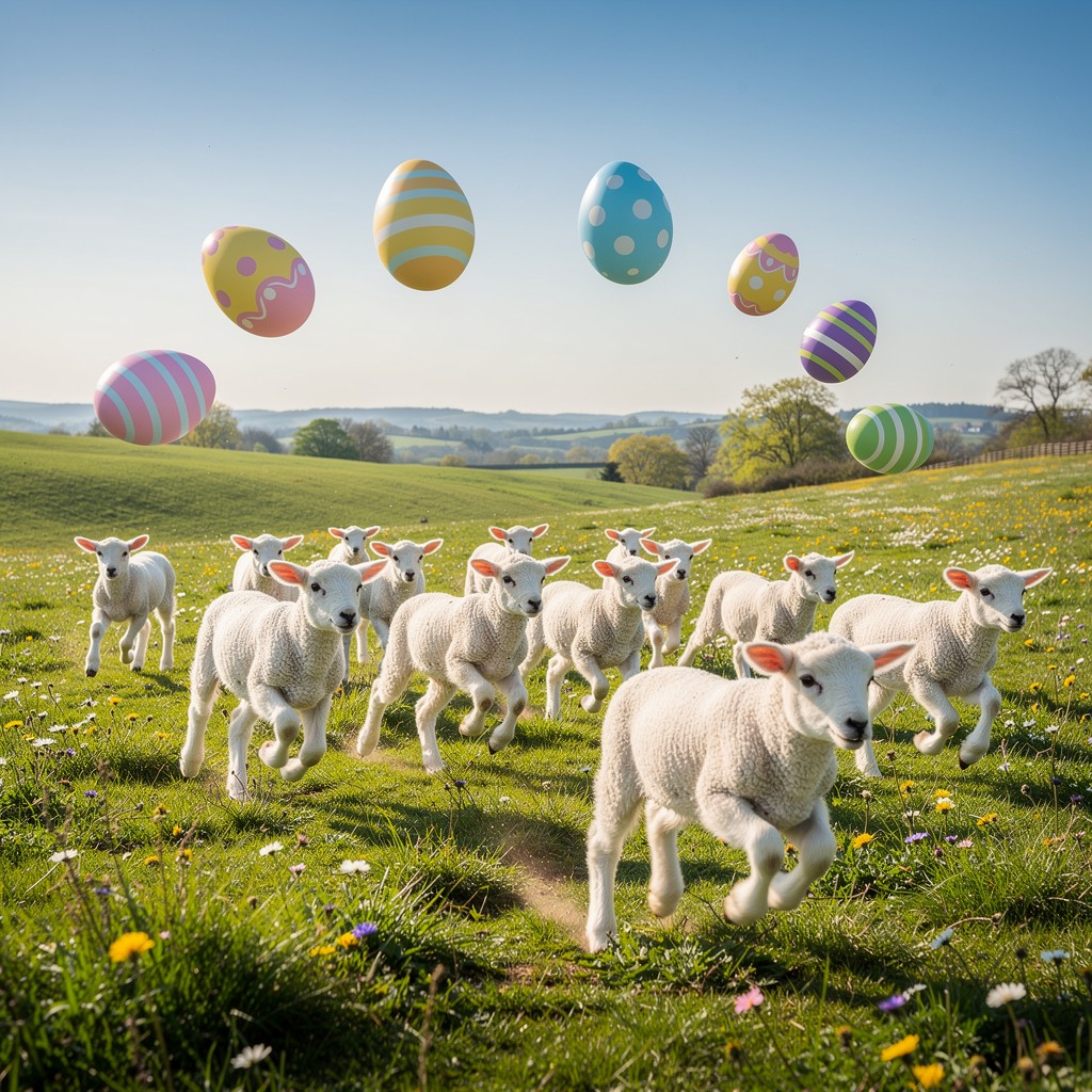 Free Easter Meadow Magic Image - Lambs, Easter, Meadow | Download at ...