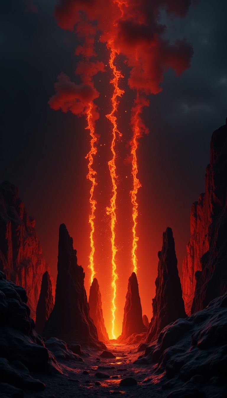 Free Infernal Ember Pillars Image - Infernal, Ember, Volcanic ...