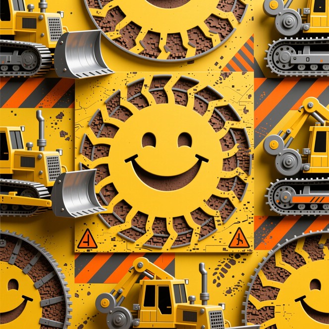 Bulldozer Abstract Free Industrial Smile Pattern Image - Pattern, Construction, Bulldozer ...