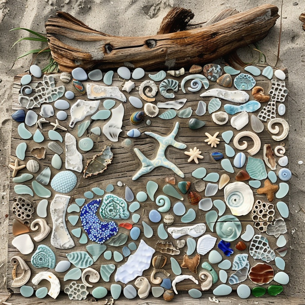 Free Beach Mosaic Art Image - Mosaic, Beach, Art | Download at StockCake