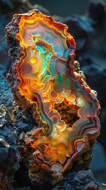 Free Vibrant Agate Slice Image - Agate, Gemstone, Colorful | Download ...