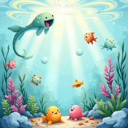 Free Joyful Ocean Friends Image - Underwater, Fish, Ocean | Download at ...