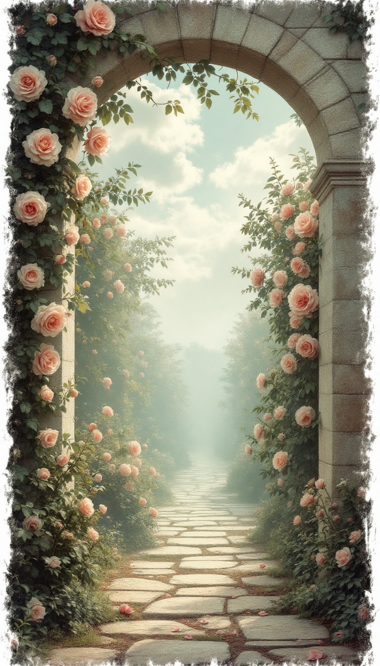 Free Enchanted Garden Arch Image - Garden, Arch, Roses | Download at ...