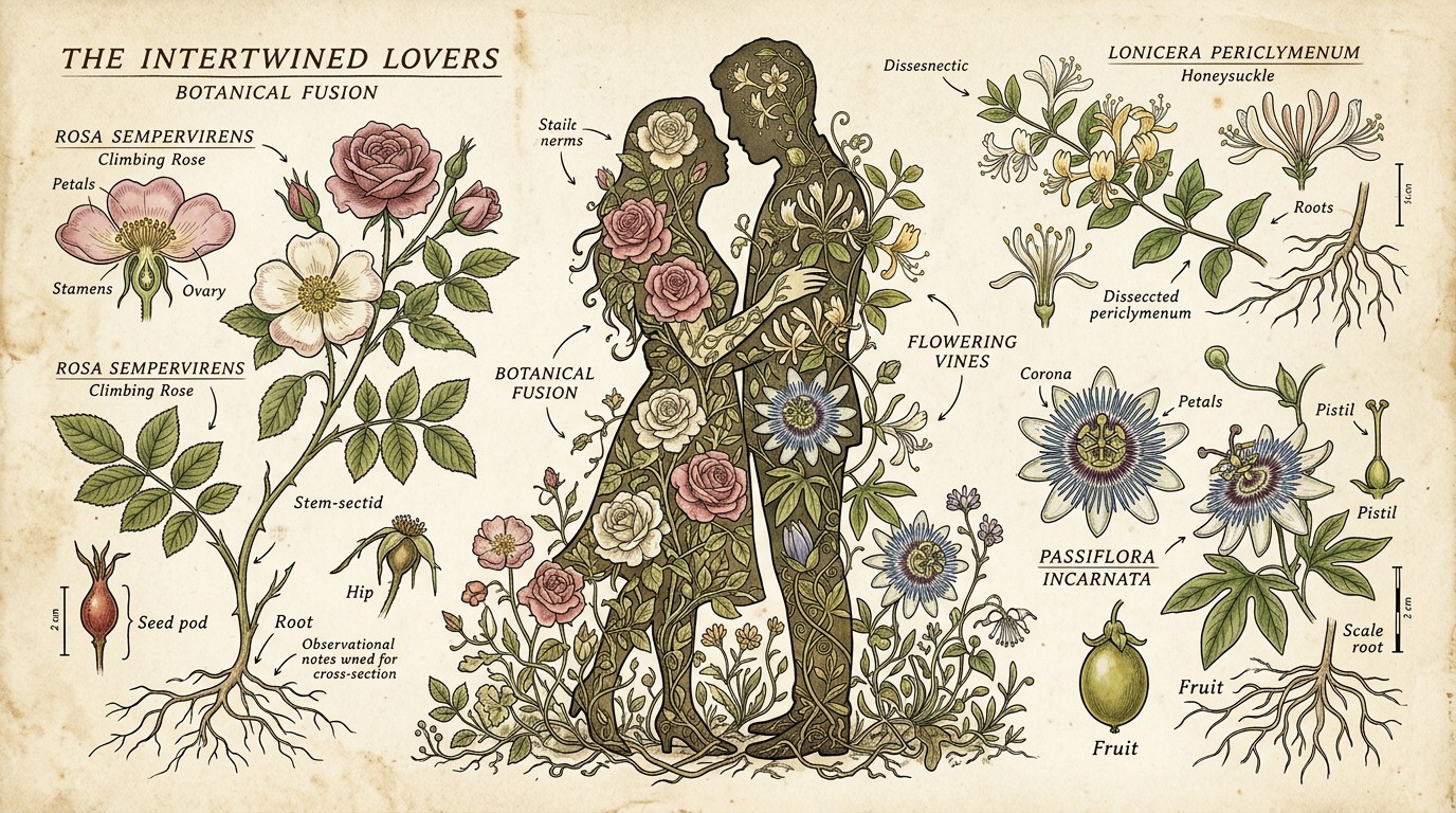 Free Botanical Love Story Image - Botanical, Illustration, Couple ...