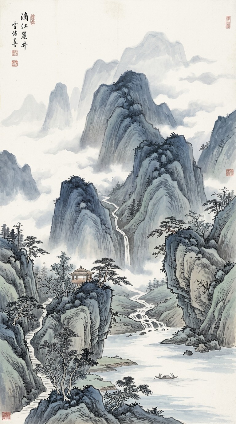 絵画 Mountain Serenity Mountain Serenity