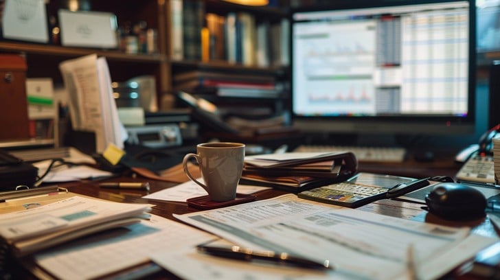 Free Busy Office Desk Image - Office, Desk, Cluttered | Download at ...