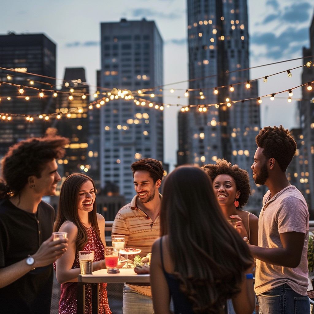 Open Rooftop Party Free Rooftop Party Evening Image - Friends, Rooftop, Party | Download ...