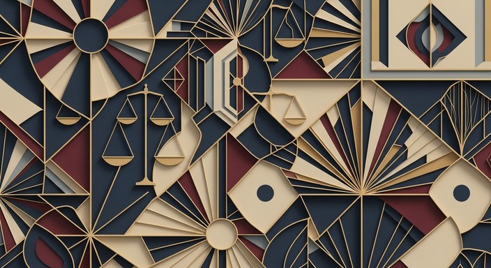 Free Art Deco Justice Image - Justice, Marble, Navy | Download at StockCake