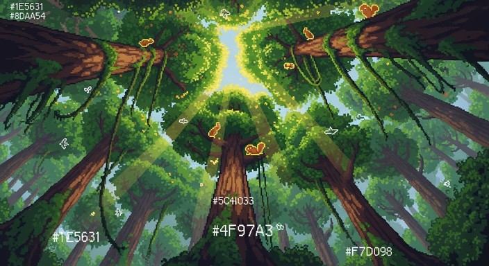 Free Pixelated Forest Canopy Image - Forest, Pixel, Canopy | Download ...