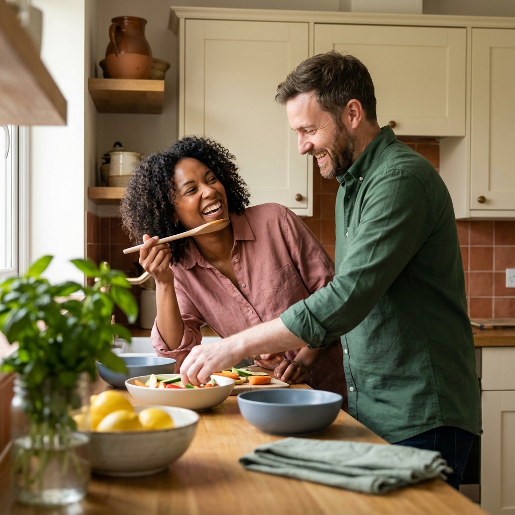 Free Cooking Together Joyfully Image - Couple, Cooking, Kitchen ...