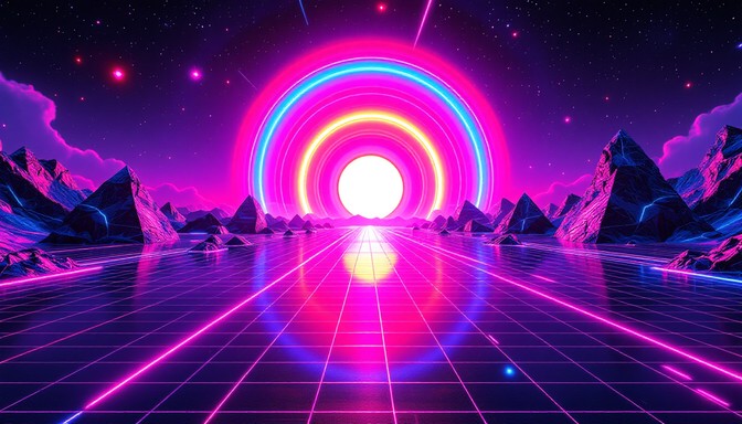 Sunset Image Neon Free Neon Sunset Vision Image - Synthwave, Neon, Sunset | Download at ...