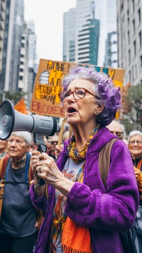 Free Elderly Activist Protesting Image - Activist, Elderly, Protest ...
