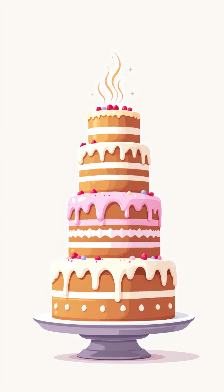 Free Towering Celebration Cake Image - Cake, Celebration, Dessert ...