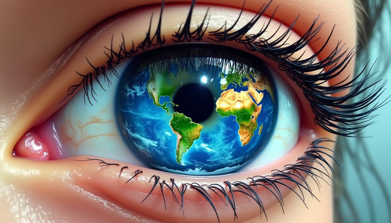 Free Eye reflecting Earth Image - Eye, Earth, Reflection