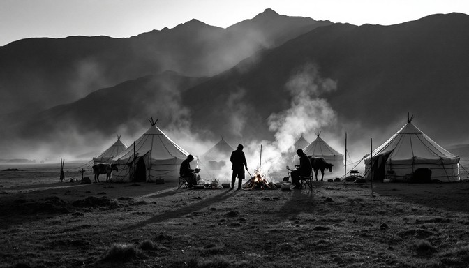 Free Nomadic Dawn Awakening Image - Nomadic, Yurts, Steppes | Download ...