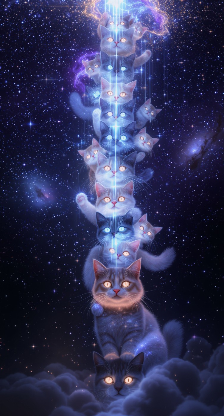 Free Cosmic Cat Tower Image - Cats, Magical, Cosmic | Download at StockCake