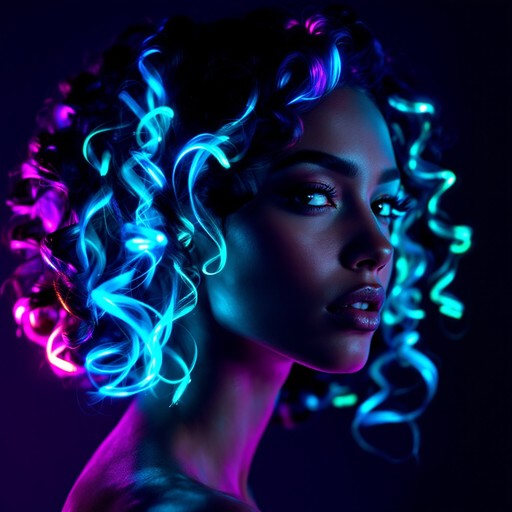 Free Glowing Digital Curls Image - Woman, Portrait, Curls | Download at ...