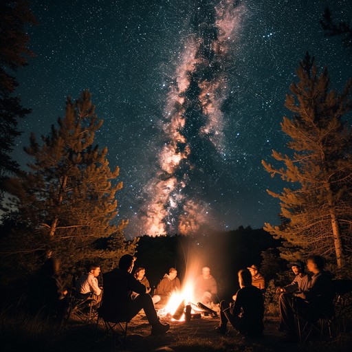 Free Starry Night Gathering Image - Campfire, Stars, Friends | Download ...