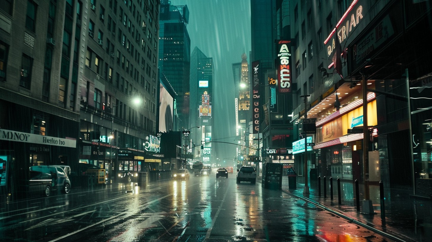 Free Rainy City Night Image - City, Night, Rain | Download at StockCake