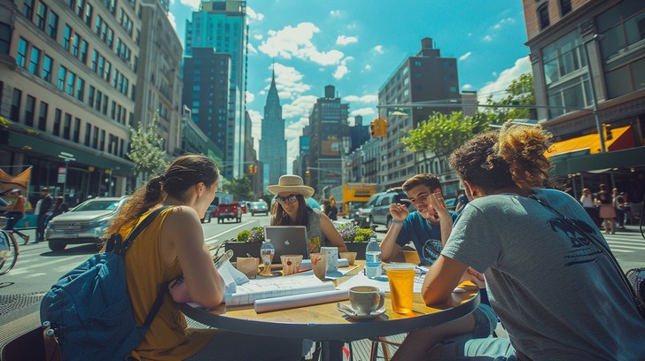 Meetup For Fun Free Urban Outdoor Meeting Image - City, Friends, Coffee | Download at ...