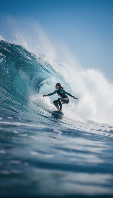 Free Wave Riding Grace Image - Surfing, Ocean, Wave | Download at StockCake