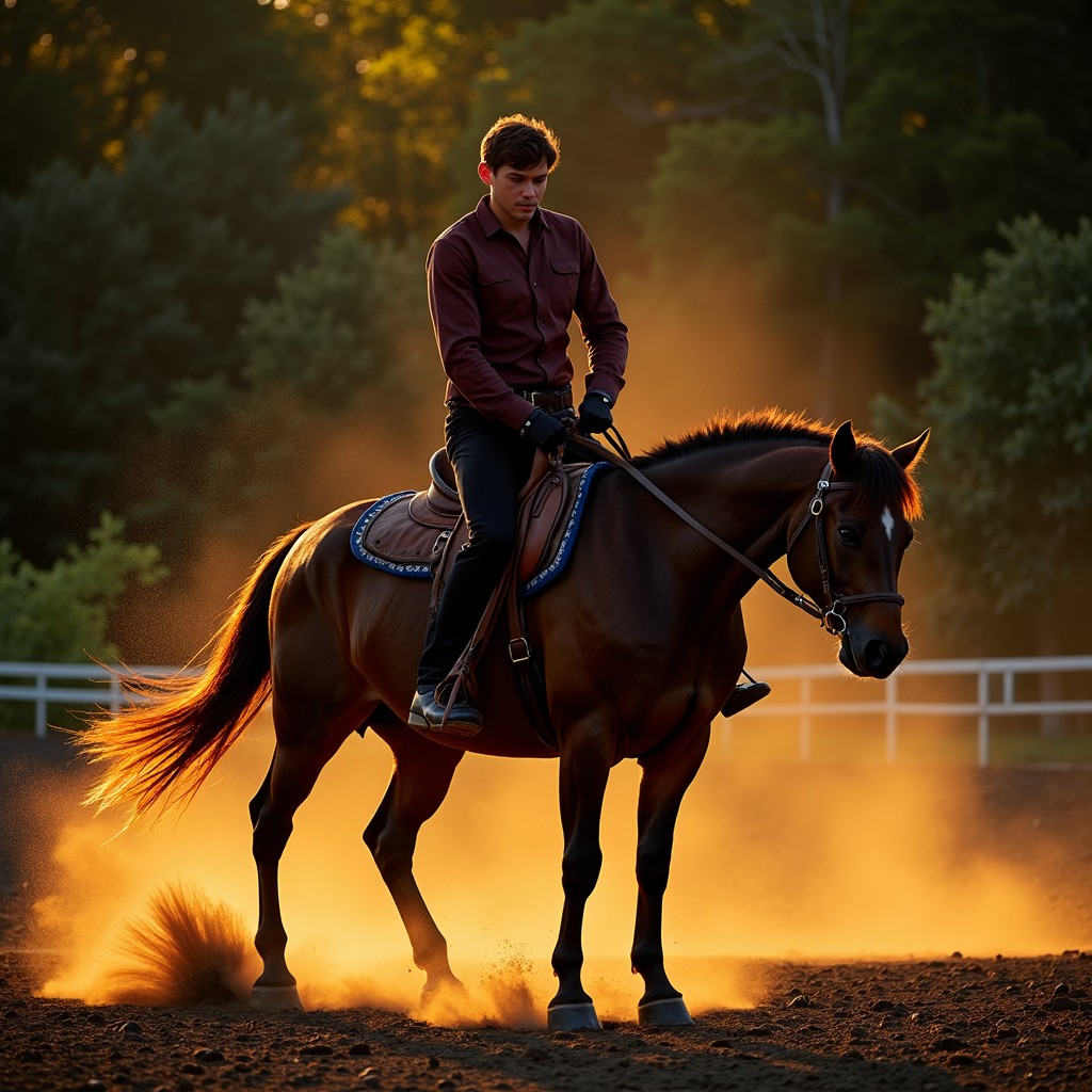 Free Dusty golden ride Image - Equestrian, Sunset, Golden | Download at ...