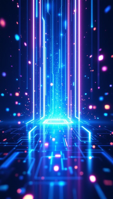 Blue Futuristic Pattern Led Free Technospace In Blue Image - Digital, Technology, Futuristic ...